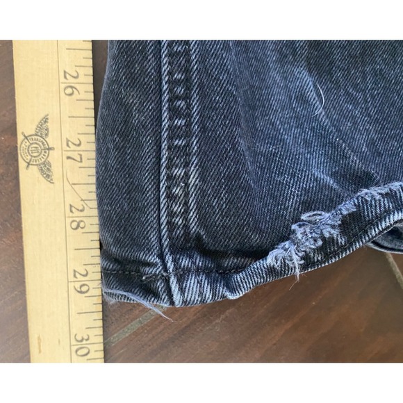 Abercrombie Fitch High Rise Flare Jeans Women's  32x34 Black Wash Denim - Picture 8 of 8